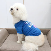 ペット用カットソー Tシャツ ペットウェア 犬服 猫服 無地 袖あり 半袖 薄手 通気性 通年 春 夏 秋 ドッグウェア 英字ロゴ プリント 可愛い おしゃれ お出かけ お散歩 記念写真 ギフト プレゼント ワンちゃん ネコちゃん イヌ ネコ キャット ドッグ 黒 青 グレー