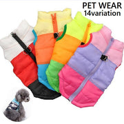 ドッグウェア 中綿入りベスト 犬服 洋服 ペットウェア 犬用 猫用 小型犬 ダウン風 背中開き ジップアップ カジュアル 可愛い おしゃれ 暖かい あったか 防寒 迷彩 ドット チェック カラフル ペット用品 ペットグッズ いぬ イヌ
