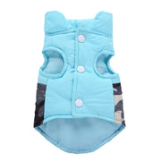 ドッグウェア 中綿入りベスト 犬服 洋服 ペットウェア 犬用 猫用 小型犬 ダウン風 背中開き ジップアップ カジュアル 可愛い おしゃれ 暖かい あったか 防寒 迷彩 ドット チェック カラフル ペット用品 ペットグッズ いぬ イヌ