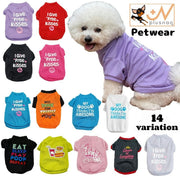 ドッグウェア ペットウェア Tシャツ カットソー 犬の服 犬服 洋服 ペット用品 小型犬 トップス 袖付き 袖あり 英字 ロゴ プリント 王冠 肉球 お散歩 お出かけ おしゃれ かわいい いぬ 猫 ねこ