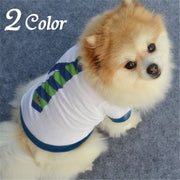 ペット用 犬猫兼用 Tシャツ 犬の服 半袖 カットソー ネクタイプリント 洋服 おしゃれ 可愛い かわいい ドッグウェア ドッグウエア 超小型犬 小型犬 犬用 イヌ用 いぬ用 猫用 ネコ用 ねこ用