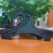 ペットハンガー 10本セット ペット用品 ペット用ハンガー 犬用ハンガー 肉球 ペットウェアハンガー 犬服 猫服 小型犬 シンプル ブラック 黒 ペット ハンガー ペット服 収納