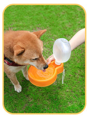自動給水器 ウォーターボウル ボトル付き ストラップ付き 350ml 500ml ペットグッズ 犬 イヌ 猫 ネコ ペット用品 水やり用品 水やり器 自動補給 ディスペンサーボトル 外出 お出かけ お留守番 旅行 食器 コンパクト フィット 収納力 シンプル