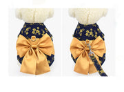 ハーネス リーシュ セット 服型 胴輪 リード 犬用品 猫用品 お散歩 お出掛け 和柄 着物風 マジック テープ ペット用品 ペットグッズ 個性的 可愛い レトロ