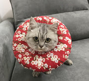 ソフトエリザベスカラー 猫用 犬用 エリザベスカラー ドッグ キャット 猫 犬 ペット用品 もこもこ やわらか 医療用 美容 シャンプー 和柄 和風 花柄 桜 梅