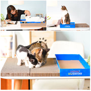 猫用爪とぎ 猫爪とぎ 猫用 猫グッズ ペット用品 ブルー グリーン ダンボール おしゃれ かわいい