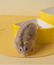 小動物用食器 フードボウル ハムスター ペット用品 ペットグッズ 餌入れ エサ入れ えさ皿 食器 陶器 置き型 丸形 三角形 四角形 無地 ホワイト 白 シンプル かわいい おしゃれ