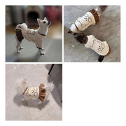 ペット用ワンピース ペット用Tシャツ 小型犬 中型犬 猫 ネコ 小動物用 犬服 ペット服 ペットウェア ドッグウェア ペット用品 ペットグッズ 半袖 プルオーバー 刺繍 クマ 熊 動物 アニマル オフホワイト ブラウン 可愛い キュート カジュアル ポップ おしゃれ 春 秋