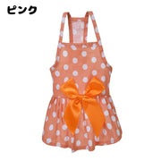 ペットウェア ワンピース 犬服 猫服 ドッグウェア 洋服 袖なし キャミワンピ プルオーバー 水玉 ドット柄 リボン 犬の服 猫の服 ペットの服 キャットウェア ペット用品 可愛い おしゃれ 散歩 お出掛け イヌ用 ネコ用