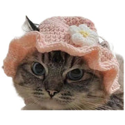 ペット用帽子 手編み風 毛糸帽子 猫 犬 ウサギ 被り物 ニット帽 コスプレ ハロウィン おめかし フォト撮影 記念日 イベント 誕生日 カエル イチゴ ピンク ブルー キャット ドッグ ペットグッズ