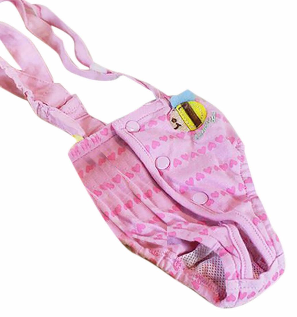 犬用マナーパンツ 犬用サニタリーパンツ イヌ用生理用パンツ 犬用オムツカバー サスペンダー ドッグウェア 刺繍 かわいい スナップボタン