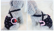 犬用マナーパンツ 犬用サニタリーパンツ イヌ用生理用パンツ 犬用オムツカバー サスペンダー ドッグウェア 刺繍 かわいい スナップボタン