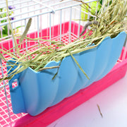 牧草フィーダー ウサギ用食器 牧草食器 牧草入れ 小動物用品 餌 兎 うさぎ モルモット チンチラ デグー たっぷり 大容量 フック