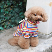 ペットウェア カットソー 犬服 猫服 犬用ウェア ドッグウェア 秋 冬 ボーダー柄 天使 羽 翼 可愛い おしゃれ お散歩 記念写真 インスタ映え ギフト プレゼント ワンちゃん ネコちゃん イヌ ネコ キャット ドッグ ピンク オレンジ グリーン ネイビー