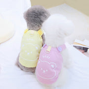 ドッグウェア キャミソール ペット用品 犬服 猫服 小型犬 洋服 クマ プリント おしゃれ かわいい 可愛い お出かけ ジャンパースカート風 お散歩 カジュアル デイリー プルオーバー イヌ いぬ ネコ ねこ キャットウェア