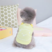 ドッグウェア キャミソール ペット用品 犬服 猫服 小型犬 洋服 クマ プリント おしゃれ かわいい 可愛い お出かけ ジャンパースカート風 お散歩 カジュアル デイリー プルオーバー イヌ いぬ ネコ ねこ キャットウェア