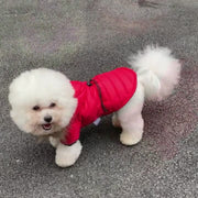 ペットウェア ドッグウェア ジャケット ダウン風 アウター 上着 防寒 犬服 ペット用品 中綿 冬 秋 春 前開き 袖あり フード付き ファー付き あったか 防寒 暖かい スナップボタン 着替えやすい ウエストサイズ調節可 おしゃれ カジュアル かっこいい お散歩 お出かけ 小型犬 中型犬 冬 赤 緑 灰 猫服 前ボタン