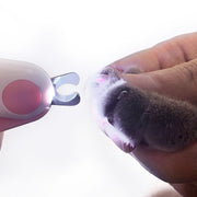 ペット用爪切り 犬 イヌ 猫 ネコ ペット用品 LEDライト付き ボタン電池 ネイルクリッパー ニッパー つめカッター お手入れ リチウム