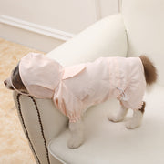 レインコート ペットウェア 袖あり 雨具 合羽 ペット用品 ペットグッズ 犬用品 犬グッズ 小型犬 中型犬 大型犬 ドット柄 フード かわいい おしゃれ お散歩