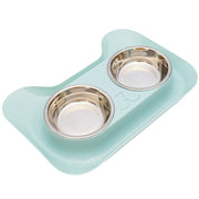 ペット用食器 フードボウル ダブルボウル 2in1 2椀 犬用 猫用 ペット用品 お食事グッズ お皿 えさ入れ トレイ付き 台付き イヌ ネコ 水飲み おしゃれ かわいい