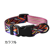 首輪 カラー ペットグッズ ペット用品 犬用 猫用 小型犬 中型犬 おしゃれ かわいい かっこいい レインボー 虹 カラフル エスニック調 迷彩 幾何学柄 ヒョウ柄 お散歩グッズ お出かけ ナイロン いぬ