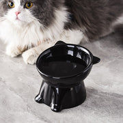 ペット用フードボウル ペット用フードボール 猫 ネコ ペット用食器 ペットグッズ ペット用品 傾斜あり 土台付き 深め ブラック ホワイト カジュアル ポップ キュート 可愛い シック おしゃれ