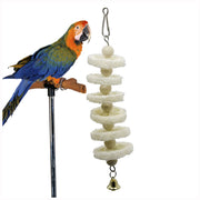 ペット用品 鳥用 おもちゃ 玩具 噛む玩具 咀嚼 インコ 鳥 オウム 吊り下げタイプ 鈴 ベル ボール ストレス解消 カラフル ホワイト 白