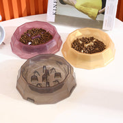 ペット用食器 早食い防止 フードボウル 餌皿 餌入れ 犬 イヌ いぬ 小型 中型 ペット用品 クリア おしゃれ かわいい