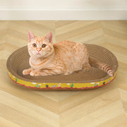 猫用爪とぎ ダンボール ペット用品 円形 楕円形 ベッド 寝床 爪研ぎ 爪磨き 爪のケア 段ボール お手入れ サークル型 ストレス解消 ネコ用品 遊び場 ペットグッズ