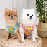 ドッグウェア 犬服 タンクトップ ベスト ペット 犬 猫 洋服 ノースリーブ メッシュ 通気性 アヒル柄 プリント 可愛い 春夏