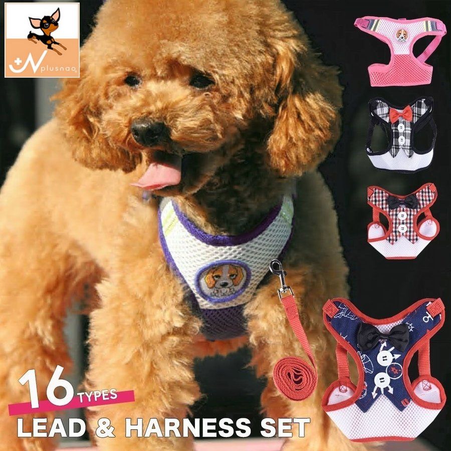 ハーネス リード ２点セット ペット用 犬用 猫用 商品画像