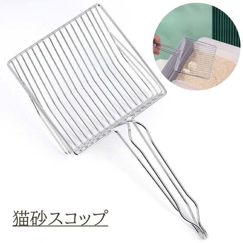猫砂スコップ 猫用 ペット用品 猫砂用 猫砂シャベル トイレスコップ 金属製 トイレ掃除 使いやすい 取りやすい 便利アイテム スタイリッシュ ネコ トイレグッズ ペットグッズ