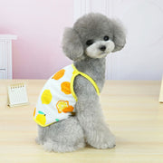 ドッグウェア 犬服 キャミソール ベスト ペット 小型犬 猫 洋服 ノースリーブ 袖なし 春夏 プリント 果物 フルーツ 可愛い