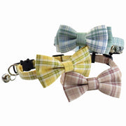 猫用首輪 カラー ペット用品 ネコ アクセサリー チョーカー 首飾り 鈴 可愛いリボン 蝶ネクタイ チェック セーフティバックル 安全バックル