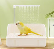 鳥用シャワー 水浴び 水遊び USB給電 自動循環 バードバス バスタブ インコ 文鳥 小鳥 熱中症 暑さ対策 小鳥用バスタブ お風呂 外付け 鳥浴び容器 自動シャワー 水循環利用 鳥かごアクセサリー 水浴び用品 セキセイインコ シャワー