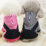 ペットウェア ドッグウエア ペット服 パーカー ボーダー柄 フード フーディ 袖あり 裏起毛 犬 イヌ 犬服 小型犬 秋 冬 春 厚手 防寒 あったか トレーナー 裏ボア お出掛け お散歩 ペット用品 かわいい かっこいい おしゃれ