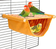 ハンモックテント 小鳥 ステージ ペット用品 インコ 鳥用止まり木 ケージ用 デグー ハムスター チンチラ 小動物 ステージモック もこもこ あったか 起毛素材 防寒 寒さ対策 ペットハンモック 寝床 とり トリ バード
