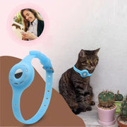 首輪 猫 ねこ ネコ ペット用品 ペットグッズ AirTag エアタグ ケース付き ベルトタイプ 迷子対策 追跡 無地 単色 ブラック ホワイト シンプル おしゃれ かわいい 外出