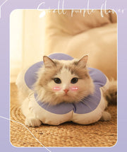 エリザベスカラー 猫用 犬用 小型犬 ペット用品 ケア用品 襟巻 枕 フラワー お花 花型 かわいい おしゃれ 傷舐め防止 去勢手術 傷口保護 サイズ調整 防水性 柔軟性