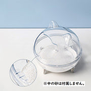 ハムスター用トイレ 砂風呂 砂浴び お風呂 小動物用トイレ 風呂 バスルーム お風呂 中が見える クリア 透明 トイレタリー ペット用品 小動物用品 砂遊び カバー付き 飛び散りにくい おしゃれ かわいい 透明 クリア 中が見える クマ型 耳付き