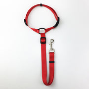 ペット用シートベルト ペット用品 後部座席 ヘッドレスト用 車用品 ドライブ アウトドア 犬用 ドッグ シンプル 無地 装着 カンタン 簡単 リード型 飛びつき防止 サイズ調節可能 車用リード 飛び出し対策 旅行 遠出 お出かけ ドライブ 簡単装着 カー用品 レッド 赤 ブルー 青 ピンク