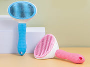 スリッカーブラシ ピンブラシ ペット用 猫用 犬用 ブラッシング グルーミング 抜け毛取り お手入れ ケア用品 ワンタッチ 短毛 長毛 ネコ イヌ ペットグッズ