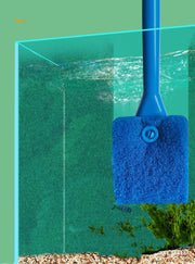 水槽クリーナー 水槽ブラシ スポンジ 掃除用具 クリーニング 柄付き ペット用品 コケ取り 苔掃除 汚れ取り 両面 ロング アクアリウム 水槽用品