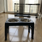 フードボウル 大型犬対応 犬用食器 食器台 高さ調節可能 早食い防止 食器スタンド フードスタンド 昇降式 ステンレスボウル 折り畳み 5段階調節 ペット用食器 餌皿 餌台 エサ台 エサ入れ 水飲み ゴールデンレトリバー ハスキー ラブラドール ペット用品 イヌ用 わんちゃん 中型犬 大型犬 丸洗いOK