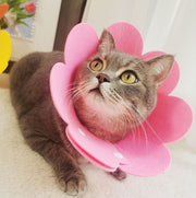 エリザベスカラー 猫用 犬用 ペット用品 ネコ イヌ スナップボタン サイズ調節 簡単装着 傷舐め防止 傷口保護 ケア用品 ひっかき防止 フラワー 花 便利 ペットグッズ