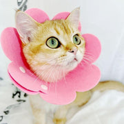 エリザベスカラー 猫用 犬用 ペット用品 ネコ イヌ スナップボタン サイズ調節 簡単装着 傷舐め防止 傷口保護 ケア用品 ひっかき防止 フラワー 花 便利 ペットグッズ