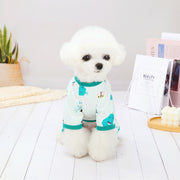 ペットウェア パジャマ 犬服 ペット用 犬用 猫用 ドッグウェア ツナギ ペットグッズ 袖あり プリント柄 カメ フルーツ 小型犬 ルームウェア 可愛い おしゃれ お散歩
