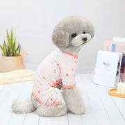 ペットウェア パジャマ 犬服 ペット用 犬用 猫用 ドッグウェア ツナギ ペットグッズ 袖あり プリント柄 カメ フルーツ 小型犬 ルームウェア 可愛い おしゃれ お散歩