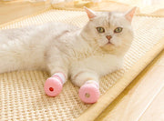 猫用足カバー 爪カバー シリコン製 猫靴 猫手袋 キャットシューズ 4個セット ペット用品 グルーミング ブラッシング お風呂 お手入れグッズ 通院 引っかき防止 ひっかき対策