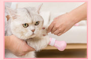 猫用足カバー 爪カバー シリコン製 猫靴 猫手袋 キャットシューズ 4個セット ペット用品 グルーミング ブラッシング お風呂 お手入れグッズ 通院 引っかき防止 ひっかき対策